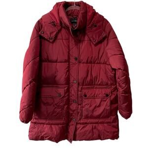 Lucky Brand Jeans Rain Resistant Long Sleeve Puffer Coat Red Size XL